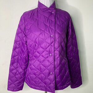 L.L. Bean 291773 Women's Purple Diamond Stitched Down Jacket Size XS Petite